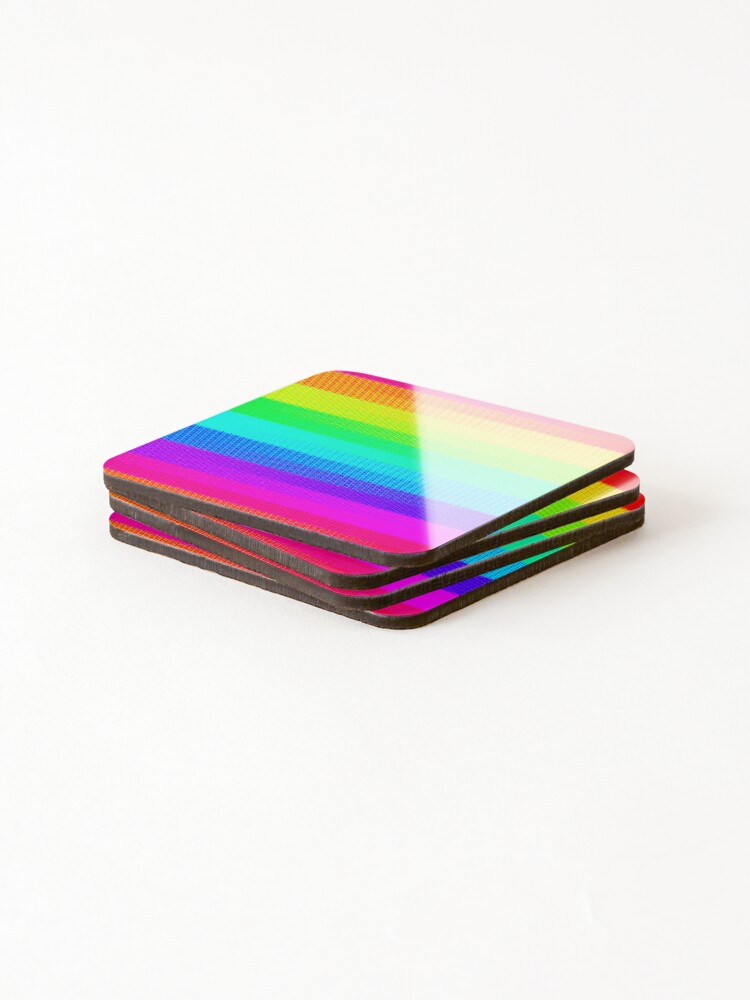 Thumbnail 4 of 5, Coasters (Set of 4), Halftone Pride Ladder designed and sold by ManexSFX.