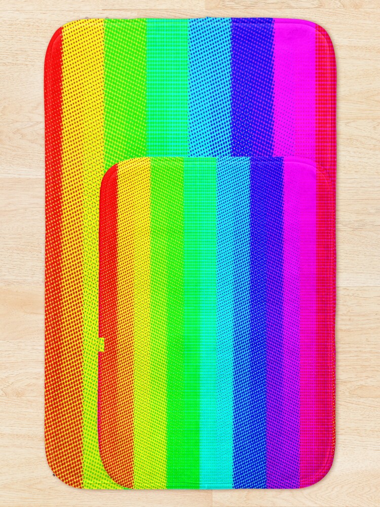Thumbnail 5 of 6, Bath Mat, Halftone Pride Ladder designed and sold by ManexSFX.