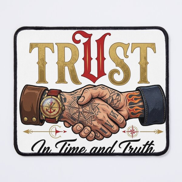 Item preview, ⚓ Trust In Time and Truth ? | Vintage Handshake Loyalty Graphic ❤️‍? designed and sold by MAStrends.