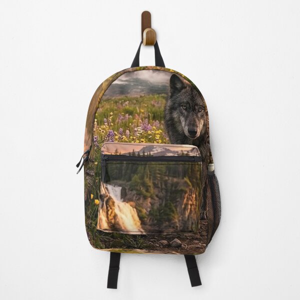 Item preview, Wolves Forest Mountain Waterfall Path designed and sold by RAFTECHORG.