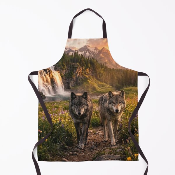 Item preview, Wolves Forest Mountain Waterfall Path designed and sold by RAFTECHORG.