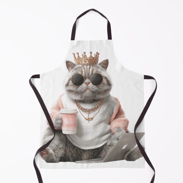 Item preview, Coffee Queen Cat designed and sold by LovePrintArt.