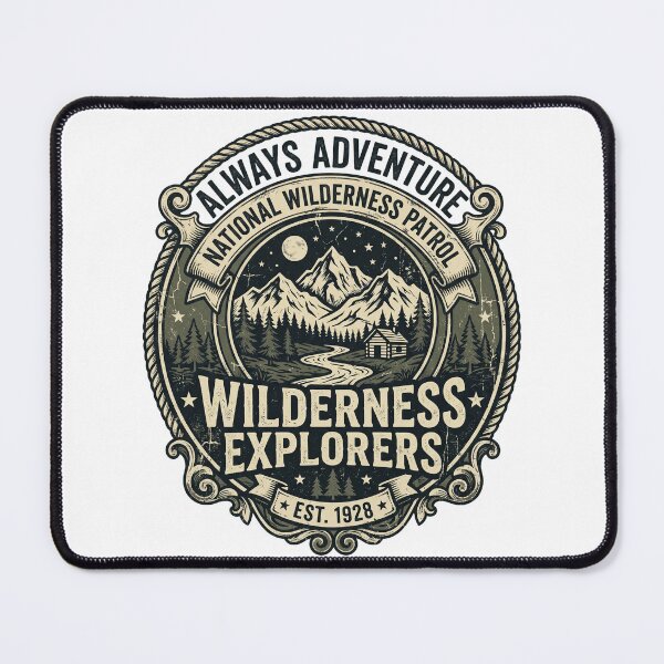 Item preview, Vintage Wilderness Explorers Mountain Badge Adventure designed and sold by Klrshop.
