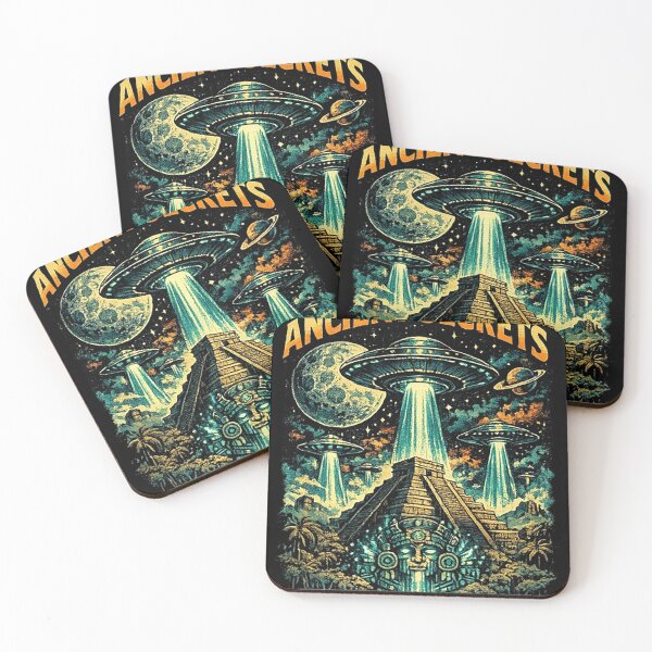 Item preview, UFOs Over Ancient Pyramids – Cosmic Encounter designed and sold by Dogandesighn.