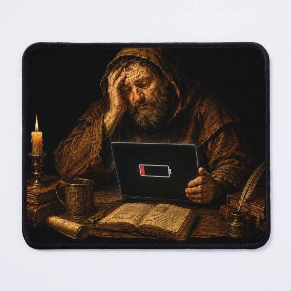 Item preview, Low Battery Renaissance Tech Humor designed and sold by QuantumOasis.