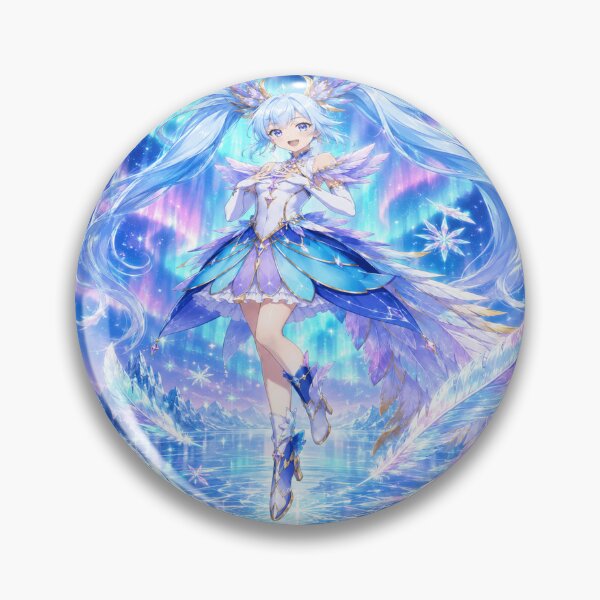 Item preview, Sky Precure Ice Crane Aurora Magical Heroine Anime Art designed and sold by POD DYNASTY | Original Print On Demand T-Shirt Graphics.