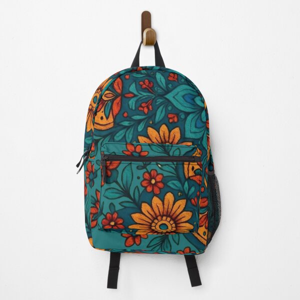 Item preview, Intricate Floral Mandala Orange Teal Spiritual Balance Pattern designed and sold by Good Vibes .