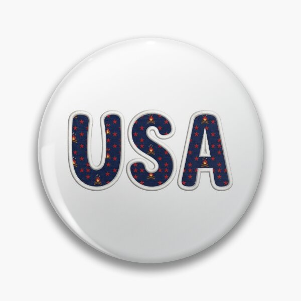Item preview, USA Kids Appliqué Embroidered Campfire Stars Patriotic 4th of July Boys Girls Toddler Graphic designed and sold by Atlas & Summit Co..