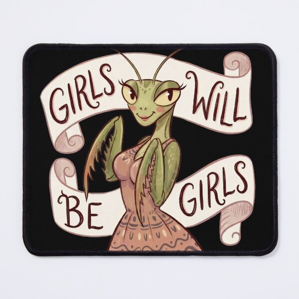 Item preview, Girls Will Be Girls - Praying Mantis funny Illustration designed and sold by Trevor Cutler.