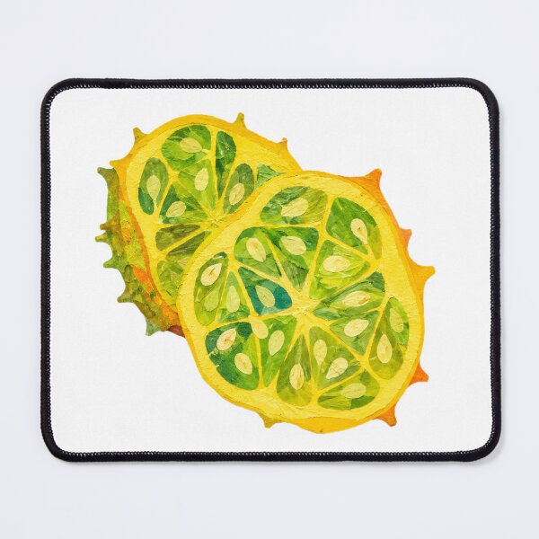 Item preview, Kiwano Horned Melon Collage Art | Exotic Fruit Illustration for Food Lovers & Culinary Decor designed and sold by SWSandraWechner.