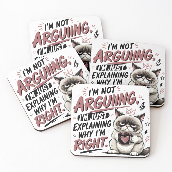 Item preview, I'm Not Arguing I'm Just Explaining Why I'm Right | Grumpy Cat Funny Sarcastic Design designed and sold by athanasioungr.