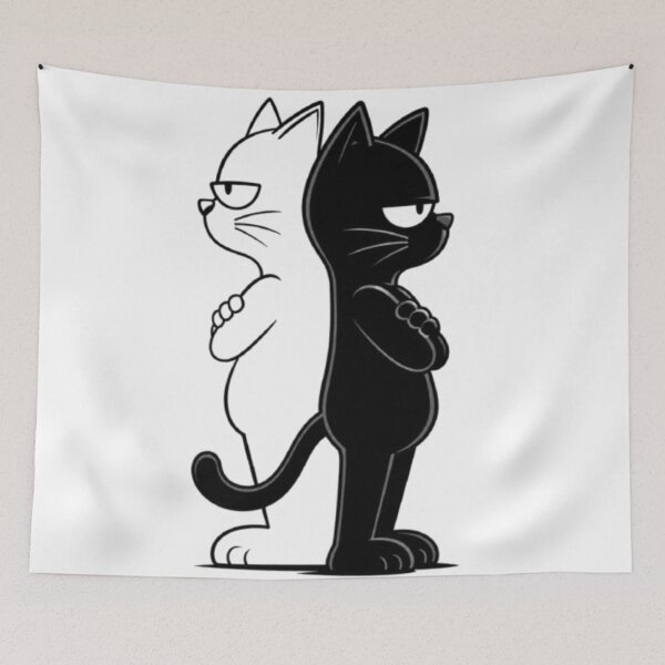 Item preview, black and white cats designed and sold by Snurly.
