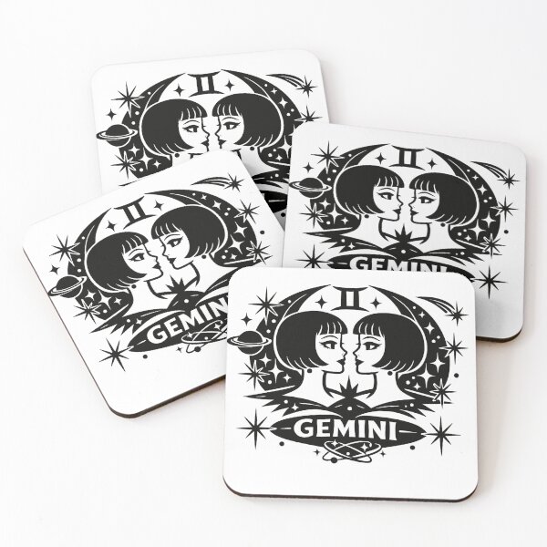Item preview, Cosmic Gemini – Mid‑Century Zodiac Twins designed and sold by FilBlue.