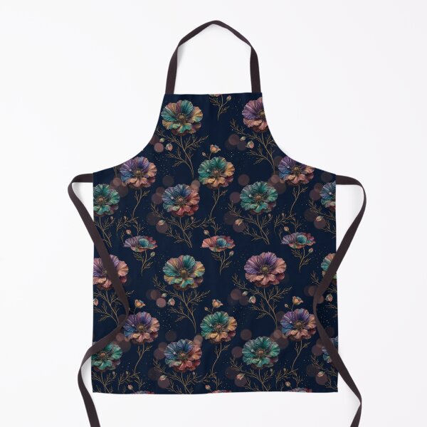 Item preview, Midnight Rainbow Poppies Floral Pattern - Elegant Seamless Botanical Design - Navy Blue Poppy Print - Cottagecore Boho Gift - Dark Romantic Floral Art designed and sold by WitchyBotanicaArt.