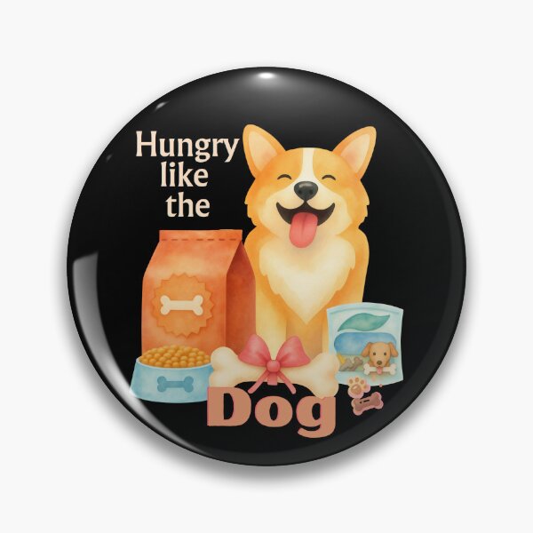 Item preview, Hungry Like The Dog - Funny Corgi Doggie Foodie - Light Text Edition designed and sold by SunandShade.