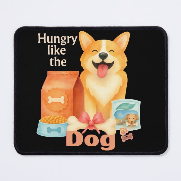Item preview, Hungry Like The Dog - Funny Corgi Doggie Foodie - Light Text Edition designed and sold by SunandShade.