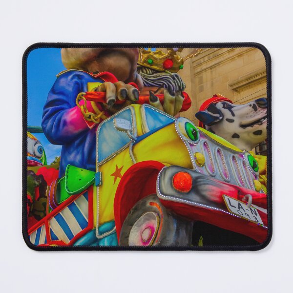 Item preview, Colorful Carnival Parade Float Featuring Giant Dog Sculptures Wearing Crowns In Urban Festival designed and sold by Nmallia.
