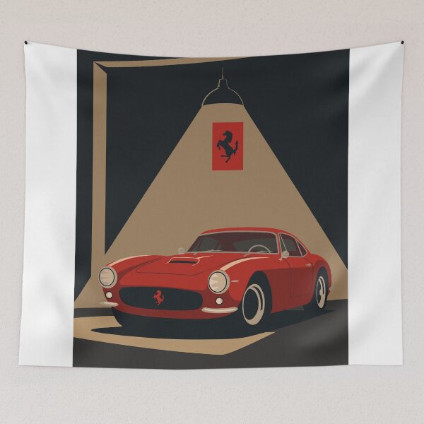 Item preview, Ferrari Classic Car Print, Vintage Ferrari Art, Minimalist Automotive Print, Luxury Sports Car Decor designed and sold by Studio pod Burom.