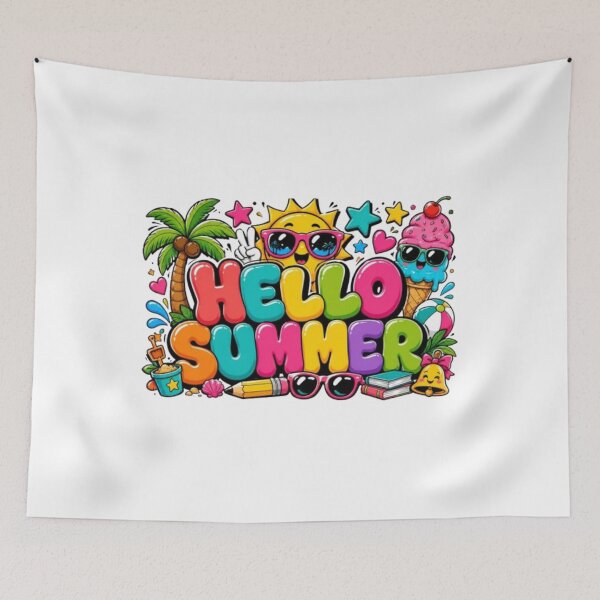 Item preview, Hello Summer Colorful Design designed and sold by ARVI'S ART STUDIO.