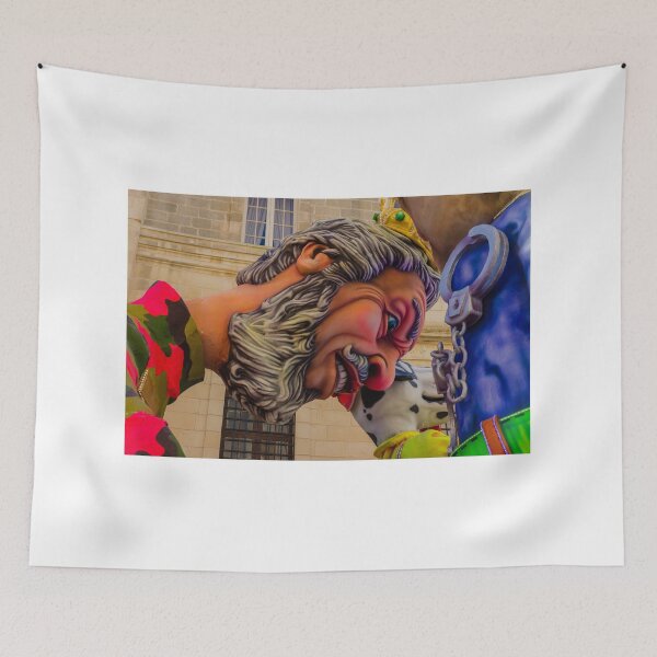 Item preview, Colorful Giant Carnival Float Head Sculpture At Street Parade With Satirical Mask And Chains designed and sold by Nmallia.