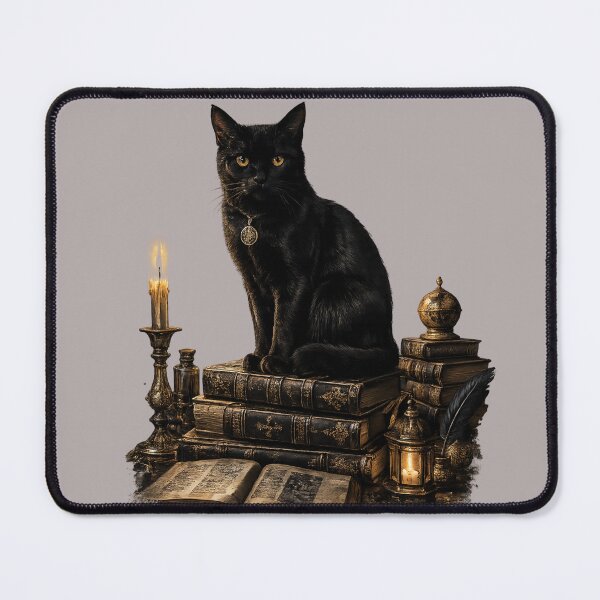 Item preview, Black Cat Moonlit Library designed and sold by VelarisMoon.