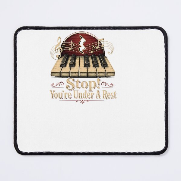 Item preview, Stop! You're Under A Rest - Funny Piano designed and sold by BinAlgoPix.