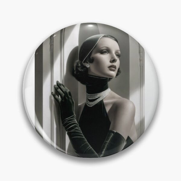 Item preview, Wall Art - Postcard - Poster: Midnight Glamour — Art Deco Portrait of Timeless Elegance designed and sold by ForeverPrintsOK.