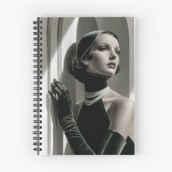 Item preview, Wall Art - Postcard - Poster: Midnight Glamour — Art Deco Portrait of Timeless Elegance designed and sold by ForeverPrintsOK.