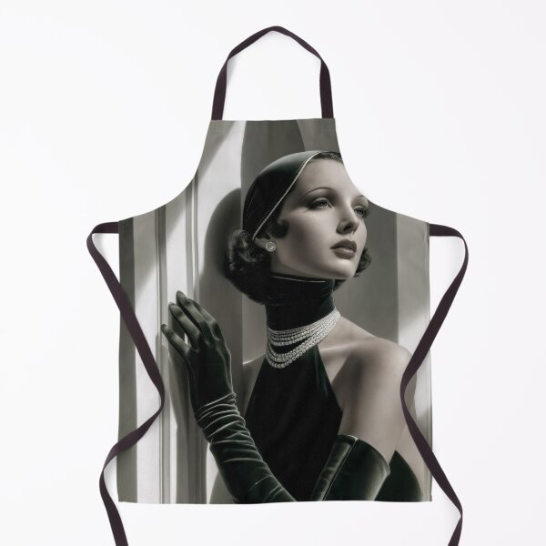 Item preview, Wall Art - Postcard - Poster: Midnight Glamour — Art Deco Portrait of Timeless Elegance designed and sold by ForeverPrintsOK.