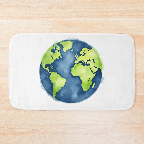 Item preview, Watercolor Planet Earth Illustration designed and sold by SpatialPost.