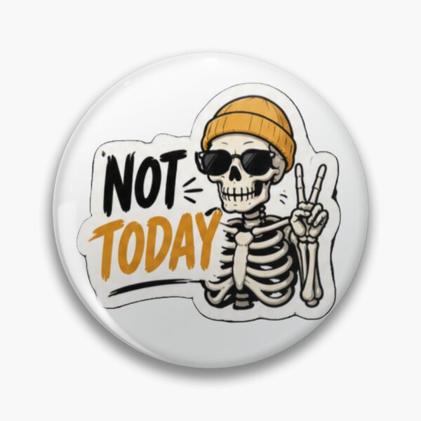 Item preview, Not Today Skeleton Sticker | Funny Skeleton Peace Sign Design | Sarcastic Mood Humor Gift designed and sold by SkeletonMood.