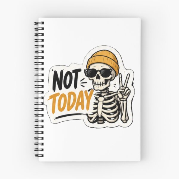 Item preview, Not Today Skeleton Sticker | Funny Skeleton Peace Sign Design | Sarcastic Mood Humor Gift designed and sold by SkeletonMood.