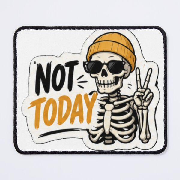 Item preview, Not Today Skeleton Sticker | Funny Skeleton Peace Sign Design | Sarcastic Mood Humor Gift designed and sold by SkeletonMood.