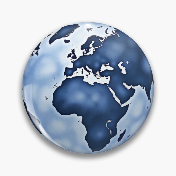 Item preview, Blue Earth Globe Illustration designed and sold by SpatialPost.