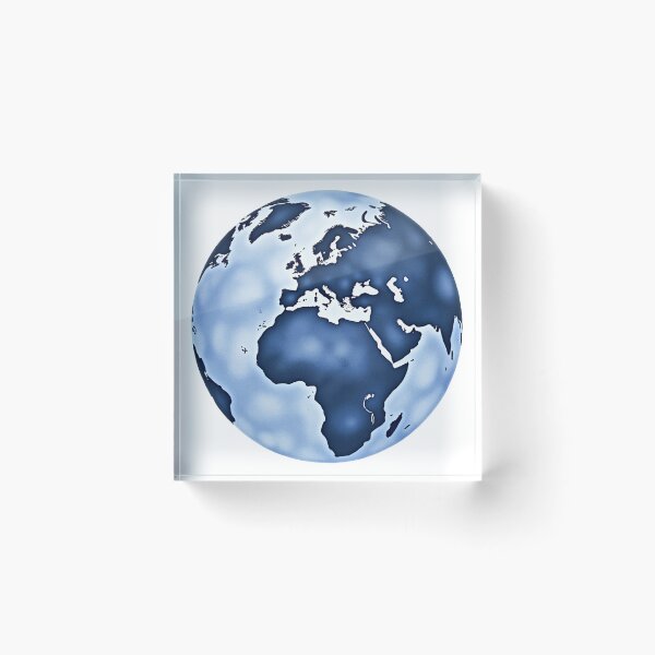 Item preview, Blue Earth Globe Illustration designed and sold by SpatialPost.