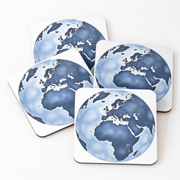 Item preview, Blue Earth Globe Illustration designed and sold by SpatialPost.