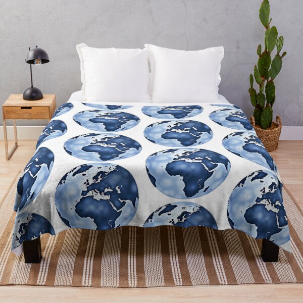 Item preview, Blue Earth Globe Illustration designed and sold by SpatialPost.