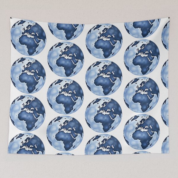 Item preview, Blue Earth Globe Illustration designed and sold by SpatialPost.