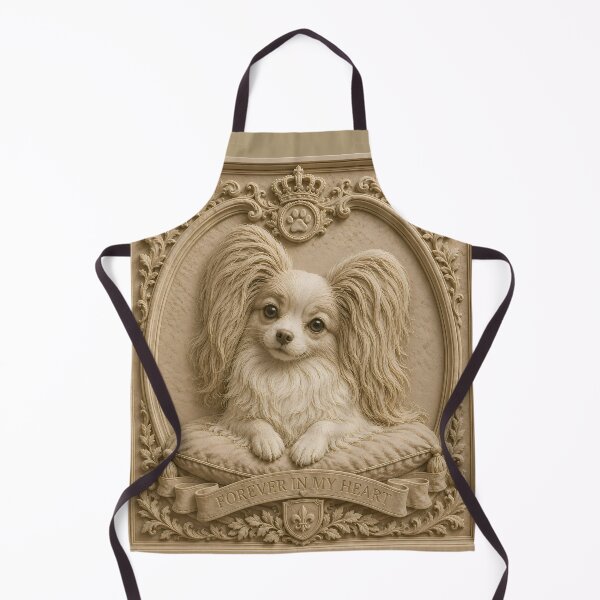 Item preview, Papillon Dog Relief Art | Elegant Vintage Pet Portrait Wall Decor designed and sold by ManJiangHong.