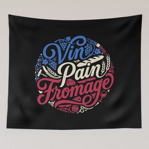 Item preview, French Vin Pain Fromage Bastille Day Culture designed and sold by AntiqueImages.