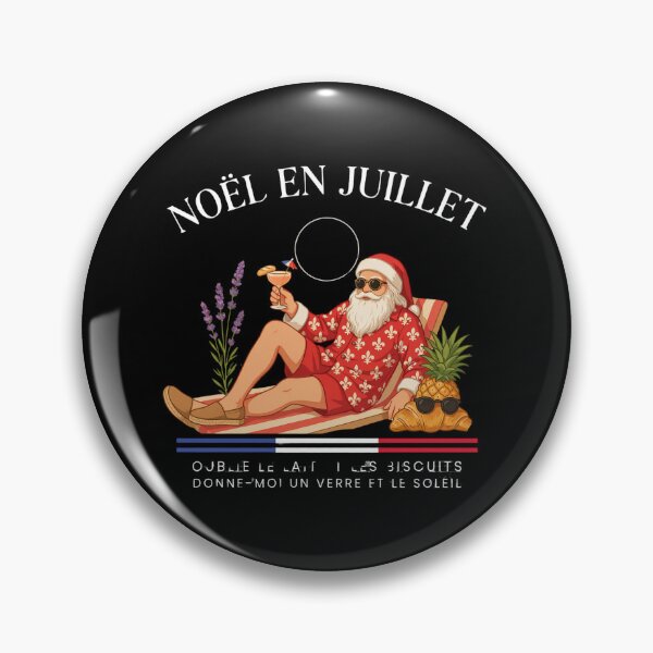 Item preview, Noël En Juillet – French Santa Christmas in July Funny Beach Shirt Père Noël V4 designed and sold by DarylWelsh2024.