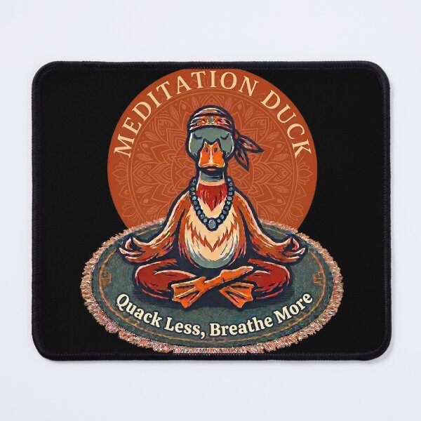Item preview, Meditation Duck: Quack Less, Breathe More designed and sold by Finding Source Designs.