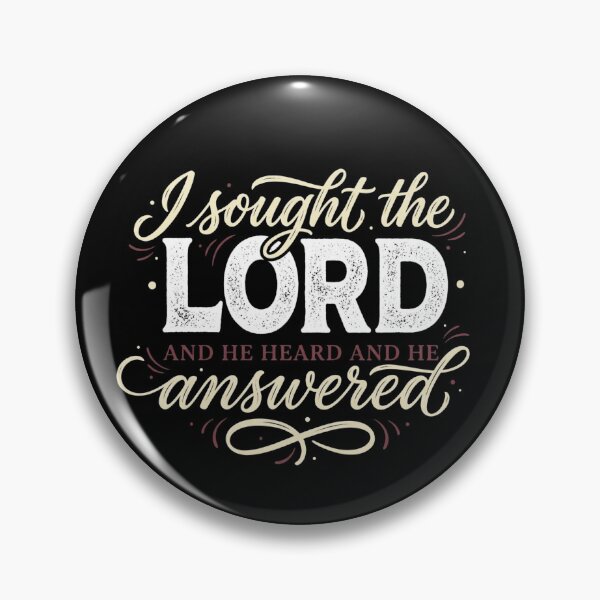 Item preview, I Sought The Lord And He Heard And He Answered PNG | Inspirational Faith Quote Typography Design designed and sold by Trendymindvibes.