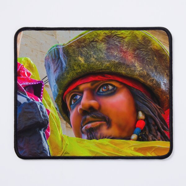 Item preview, Colorful Giant Pirate Float Head With Weathered Hat at Carnival Parade in Historic Street Festival designed and sold by Nmallia.