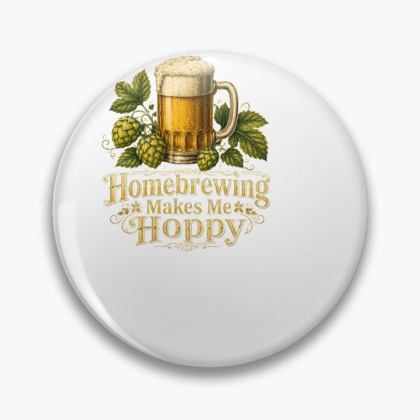 Item preview, Homebrewing Makes Me Hoppy - Funny Brewer Shirt designed and sold by BinAlgoPix.