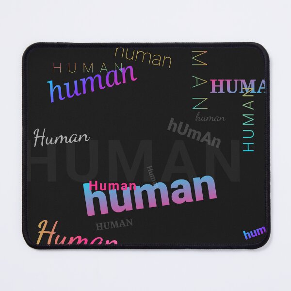 Item preview, HUMAN — Scattered Typography Pattern | Every Shade of Human | Dark Literary Art Print designed and sold by TheEccentricVox.