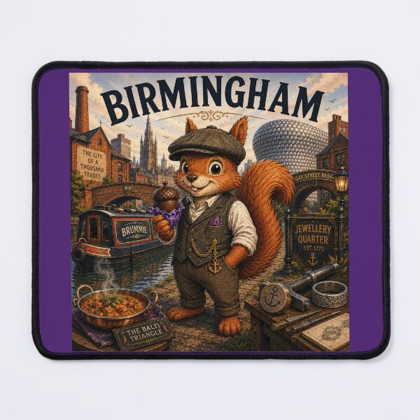 Item preview, Brummie Squirrell and the City of a Thousand Trades designed and sold by SecretSquirrellDesigns.