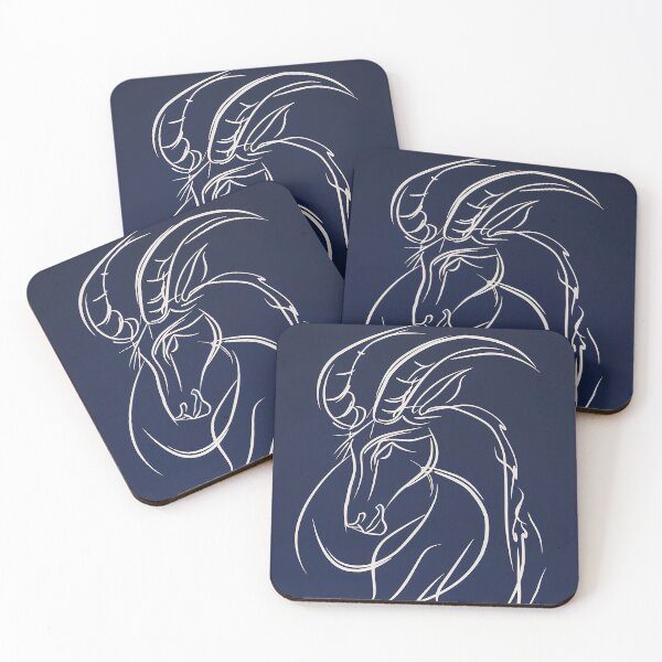Item preview, Capricorn zodiac symbol - Blue Abstract Art designed and sold by shadow-bloom.