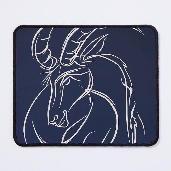 Item preview, Capricorn zodiac symbol - Blue Abstract Art designed and sold by shadow-bloom.