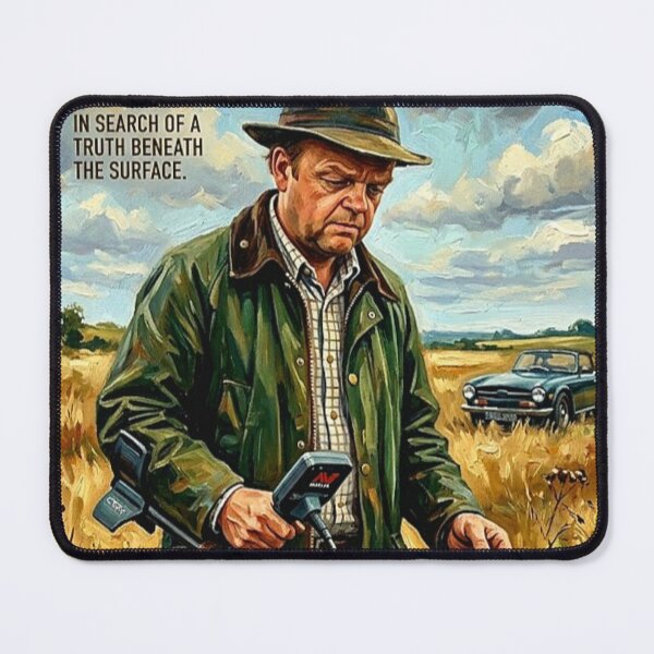 Item preview, In Search of a Truth Beneath the Surface. – Detectorists Fine Art Print designed and sold by Art's Diner.